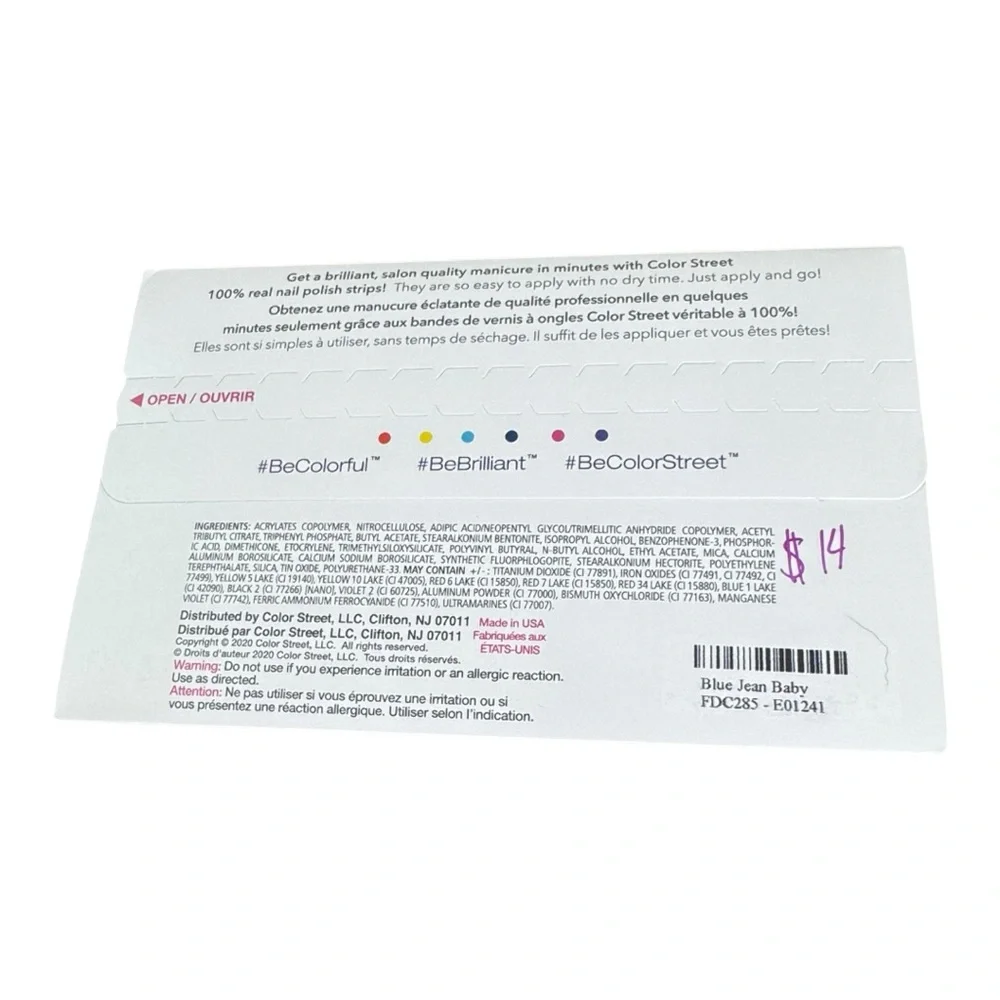 Color Street Blue Jean Baby Nail Strips